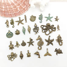 10Pcs Ocean Shell Conch Starfish Seahorse Charms Pendants DIY Jewelry Making Alloy Findings Accessory For Necklaces Earrings 2024 - buy cheap