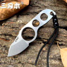 Sanrenmu 4091 mini colar 12c27 lâmina lâmina fixa faca de acampamento ao ar livre tático caça sobrevivência ferramenta edc com k-bainha quente 2024 - compre barato