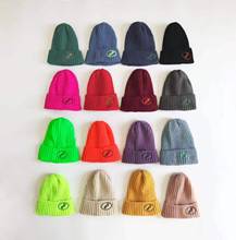 Gorros de punto para niños, sombrero de Mohair suave, cálido, a la moda, de Color sólido, para otoño e invierno, novedad 2024 - compra barato