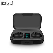 M & J-auriculares inalámbricos con Bluetooth V5.0, dispositivo de audio TWS con Control táctil, pantalla LED, caja de carga, cancelación de ruido, con micrófono 2024 - compra barato