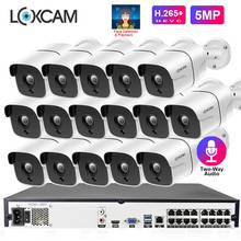 Loxcam h.265 + 16ch 4 k 5mp sistema de cctv nvr kit 5mp super ao ar livre áudio em dois sentidos câmera segurança ip poe vídeo vigilância conjunto 2024 - compre barato