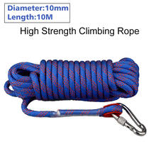 High Strength Durable Polyester Cord with Carabiner  Diameter 10mm*10m Outdoors Rope for Climbing/Camping/Hunting/Magnet Fishing 2024 - buy cheap