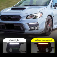 Car Flashing 1 Pair For Subaru WRX 2018 2019 2020 2021 Car LED DRL Daytime Running Light Fog lamp cover Waterproof 2024 - buy cheap