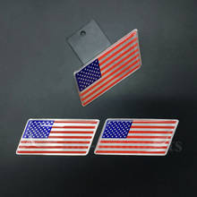 3pcs America USA Flag Auto Grille+Sticker Emblem Car Trunk Tailgate Badge Decal 2024 - buy cheap