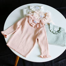 Вязаный свитер с длинным рукавом для маленьких девочек, Осень-зима 2020 2024 - купить недорого