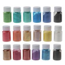 18 Colors Cosmetic Grade Pearlescent Mica Powder Epoxy Resin Dye Pearl Pigment 10g Pigments Material Crystal Mold Soap Making 2024 - buy cheap