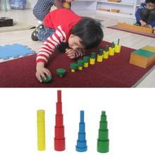 Montessori Wooden Cylinders Educational Toys Kids Children Early Teaching Gift 2024 - buy cheap