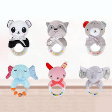 Baby Toys for 0-12 Months Cute Baby Rattles Newborn Hand Ring Cartoon Animal Plush Hand Bell Early Education Toys Infant Rattle 2024 - buy cheap
