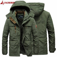 Winter Fleece Liner Military Jacket Men Casual Thick Warm Parka Hooded Coats Overcoat Cotton-Padded Windbreaker Jackets 5XL 6XL 2024 - buy cheap