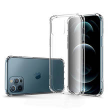 Phone Case For iPhone 11 Pro XS Max XR X 7 8 6 6s Plus Transparent Airbag Soft Silicone TPU Cover Cases For iPhone 11 12 Pro Max 2024 - buy cheap