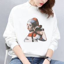 Sudadera con capucha de pintura al óleo abstracta para mujer, suéter cálido de manga larga con cuello redondo, sudaderas coreanas holgadas, abrigo informal gótico de invierno 2024 - compra barato