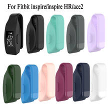 Presilha de aço universal, capa protetora de silicone para fitbit inspire/inspire hr/ace2, acessório para relógio 2024 - compre barato