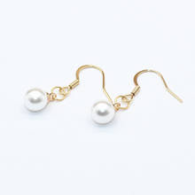 Brief Women Girls Stainless Steel ABS Pearls Drop Pearl Earrings Anti-allergy 2024 - buy cheap