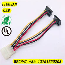 TICOSAN 5 шт. 15 см 15Pin 15P IDC Sata Serial ATA FMale to Molex IDE 4 Pin Female M-F адаптер для жесткого диска 2024 - купить недорого