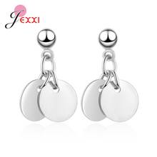 Fashion Disk Minimalist Hoop Earrings for Women Girl Simple JEXXI Jewelry Charm Ear Brincos Female Pendientes 2024 - buy cheap