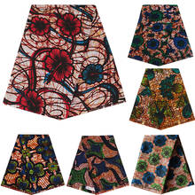 100% algodão real cera ancara batik africano imprime tecido de costura material alta qualidade para o vestido africano tissu fazendo artesanato jardas 2024 - compre barato