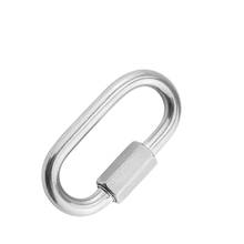 M5*50mm 304 Stainless Steel Carabiner Oval Screwlock Quick Link Lock Ring Hook Chain Rope Connector Buckle Locked Hook 2024 - buy cheap