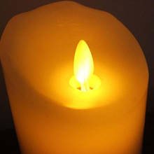 Velas vela tremeluzente para led, velas noturnas sem chamas, cor marfim, para natal, 1 peça 2024 - compre barato