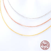 Collar de cadena de plata S925 para mujer, joyería con colgante, cadena de plata de ley de 45mm 2024 - compra barato