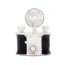 Odoria-câmera vintage em miniatura 1:12, modelo de metal preto, sala de estar, quarto, acessórios para casa de bonecas, decoração de casa de boneca 2024 - compre barato