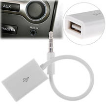 1Pc 3,5mm Jack macho a USB 2,0 Cable adaptador hembra de Audio de 3,5mm AUX macho a USB2.0 convertidor de Cable para cargar para coche MP3 MP4 CD 2024 - compra barato