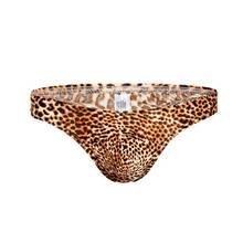 Men's Briefs Leopard Thong Underwear Male Comforable Breathable Gay Cuecas Slip Homme Sexy Jockstrap Briefs Thongs Underpants 2024 - buy cheap