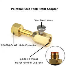 NEW Paintball CO2 Tank Refill Adaptor with Bleed Valve Fit W21.8-14(DIN 477) Or CGA320 Connector 2024 - buy cheap