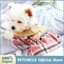 PETCIRCLE-ropa Noble bordada a cuadros para perro, vestido para perros pequeños, cachorros, gatos, para todas las estaciones, disfraz bonito, ropa para mascotas, abrigo, falda 2024 - compra barato