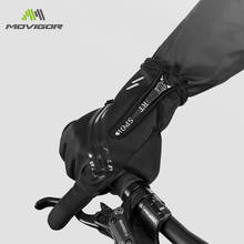 MOVIGOR-guantes de ciclismo para hombre y mujer, manoplas cálidas de forro polar para pantalla táctil, a prueba de viento, para invierno 2024 - compra barato