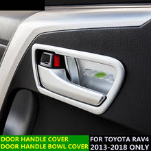 ABS Inner Side Car Door Handle Bowl Molding Cover Kit Trim MATTE SILVER STYLE Accessories For Toyota Rav4 Rav 4 2013 - 2018 2024 - buy cheap
