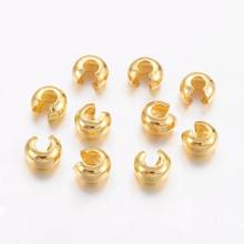 2000pcs Brass Crimp Beads Covers Knot Beads End Tips Nickel-free DIY jewelry making accessories about 3mm wide hole: 1.2~1.5mm 2024 - buy cheap