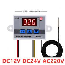 Controlador de temperatura LED Digital profesional, regulador de termostato 10A, 12V, 24V, 220V, W3002, XH-W3002 2024 - compra barato