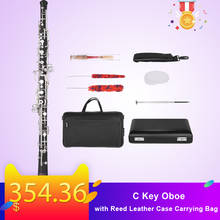 ammoon Professional C Key Oboe Semi-automatic Style Silver Plated Keys Woodwind Instrument with Reed Leather Case Carrying Bag 2024 - buy cheap
