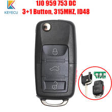 Keyecu-mando a distancia para coche, llave DIY para VW VOLKSWAGEN Beetle CC EOS GTI Golf Passat Jetta Rabbit 1J0959753DC, 1J0 959 753 DC 315MHz 2024 - compra barato
