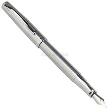 Duke-caneta tinteiro elegante de aço inoxidável., caneta média de 209mm para escrita e presente, cor prata pura avançada, 22kgp. 2024 - compre barato