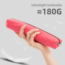 Paracaise-paraguas ultraligero para mujer, sombrilla de sol ultraligera con protección UV, plegable de viaje para lluvia, portátil, colorida, UPF50 +, 180g 2024 - compra barato