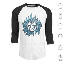 Supernatural Blue Hoodie Long Sleeve Supernatural Winchester Sam Dean Bobby Demon Castiel Angel Devil Fire Soul 2024 - buy cheap