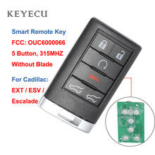 Keyecu Smart Remote Car Key 6 Buttons 315MHz for Cadillac Escalade ESV EXT 2007 2008 2009 2010 2011 2012 2013 2014 OUC6000066 2024 - buy cheap