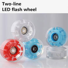 8 Pieces 58mm*32mm 85A Roller Skates LED Flash Wheel for Roller Skate Shoes, Colorful Light When Rotating, Magnet Cores as gift 2024 - buy cheap