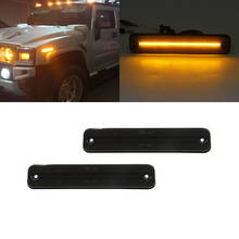 For Hummer H2 2003-2009 Smoked 2PCs Front Amber Led Side Marker Lights 2024 - buy cheap