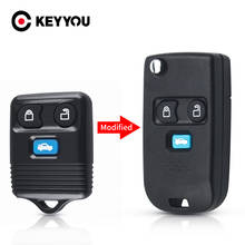 KEYYOU-llave de coche remota modificada para Ford Transit MK6 Connect 2000, 2001, 2002, 2003, 2004, 2005, 2006, Flip FO21 Fob, 3 botones 2024 - compra barato
