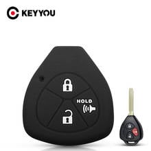 KEYYOU 10x 3 Button Silicone Car Key Case For Toyota YARIS AURIS Sienna 2005 2006 2007 2008 2009 2010 Remote Fob Cover 2024 - buy cheap