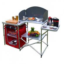 Outdoor Portable Mobile Kitchen Hearth Cabinet Table Cooking Essentials Towns Receive Folding 2024 - buy cheap