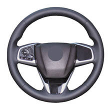 Genuine Leather car steering wheel Cover for Honda Civic Civic 10 2016 2017 CRV CR-V 2017 Clarity/Steering-Wheel Handlebar Braid 2024 - buy cheap