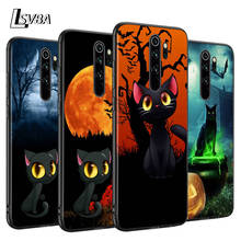 Bright Black Cover Halloween Cute Cat For Xiaomi Redmi Note 9 9S 8T 8 7 6 5A 5 4X 4 Pro Max Phone Case 2024 - buy cheap