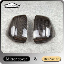 1 PAIR Real Carbon fiber Rearview Mirror Caps For X3 F25 X4 F26 X5 F15 X6 F16 Mirror Replacement Original mirror cover 2014-2018 2024 - buy cheap