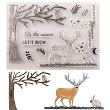 ZFPARTY Christmas Deer Transparent Clear Silicone Stamp Cutting Dies Set for DIY scrapbooking/photo album Decorative 2024 - buy cheap