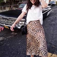 Boho Inspired Styling leopard skirt women high waist elastic midi skirts womens vintage style sexy skirt midi skirt new summer 2024 - buy cheap