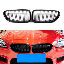 Pair Gloss Black/M Color Front Kidney Grill Bumper Grill Double Slat Line for BMW 6 Series F06 F12 F13 M6 2012-2017 Car Styling 2024 - buy cheap