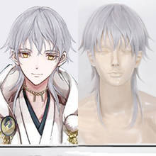 Touken Ranbu Online Tsurumaru Kuninaga 42cm Long Cosplay Wig Anime PSYCHO PASS Makishima Shougo Cos Hair Wigs + Wig Cap 2024 - buy cheap